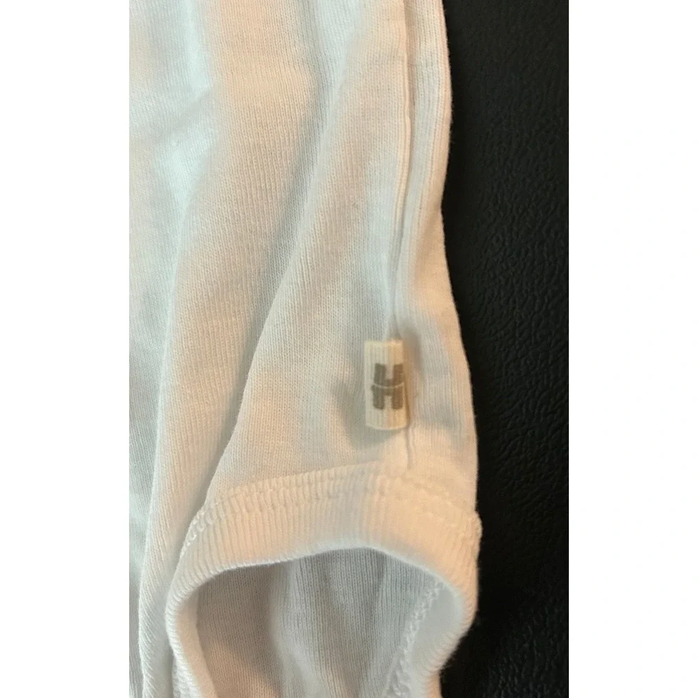 Huggies Organic Cotton White Short Sleeve Baby Bodysuit 6M Infant 2102-001